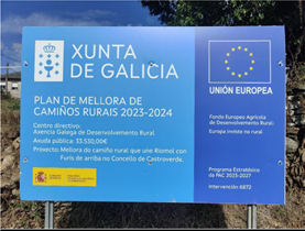PLAN DE MELLORA DE CAMIÑOS RURAIS 23-24: DE RIOMOL A FURÍS:RESOLUCIÓN do 28 de febreiro de 2023 para a concesión das axudas correspondentes ao Plan de mellora de camiños rurais 2023-2024, cofinanciado co Fondo Europeo Agrícola de Desenvolvemento Rural (Feader) no marco do Plan estratéxico da PAC 2023-2027 en Galicia, en réxime de concorrencia non competitiva (código de procedemento MR701E).