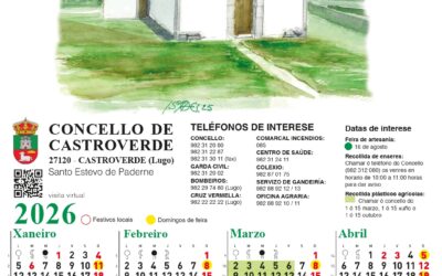 CALENDARIO 2026 CONCELLO DE CASTROVERDE