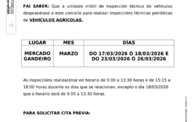 ITV DE VEHÍCULOS AGRÍCOLAS NO CONCELLO DE CASTROVERDE